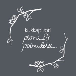 Kukkakauppa kukkapuoti pioni&poimulehti logo